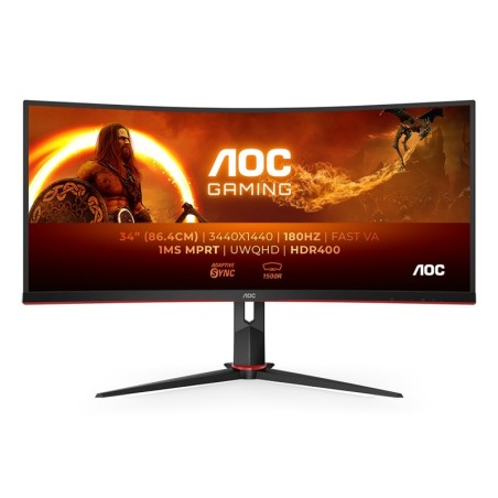 Monitor AOC CU34G2XP/BK, ukrivljen