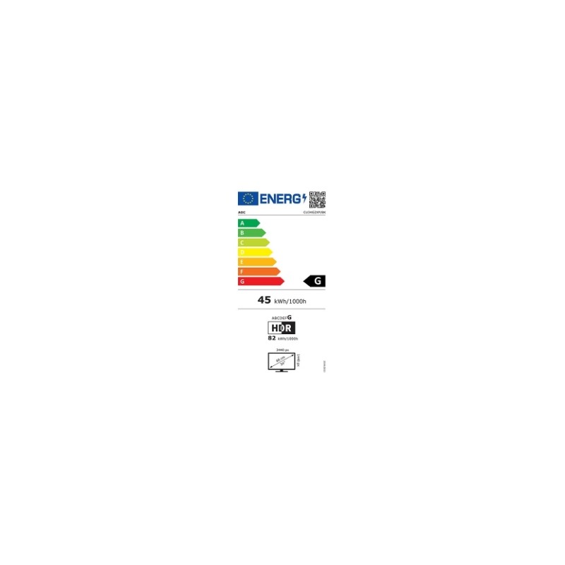 Monitor AOC CU34G2XP/BK, ukrivljen