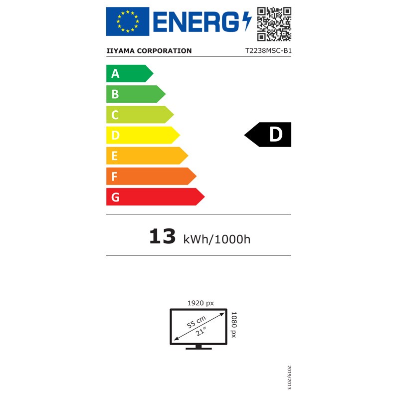 Monitor IIYAMA LED T2238MSC-B1