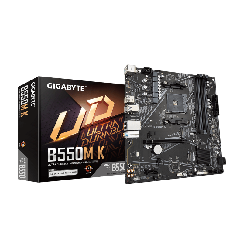 Matična plošča GIGABYTE B550M K AM4, DDR4, mATX