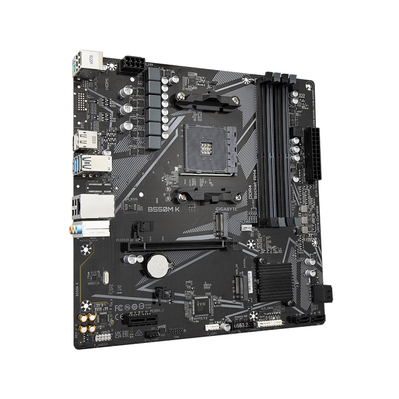 Matična plošča GIGABYTE B550M K AM4, DDR4, mATX
