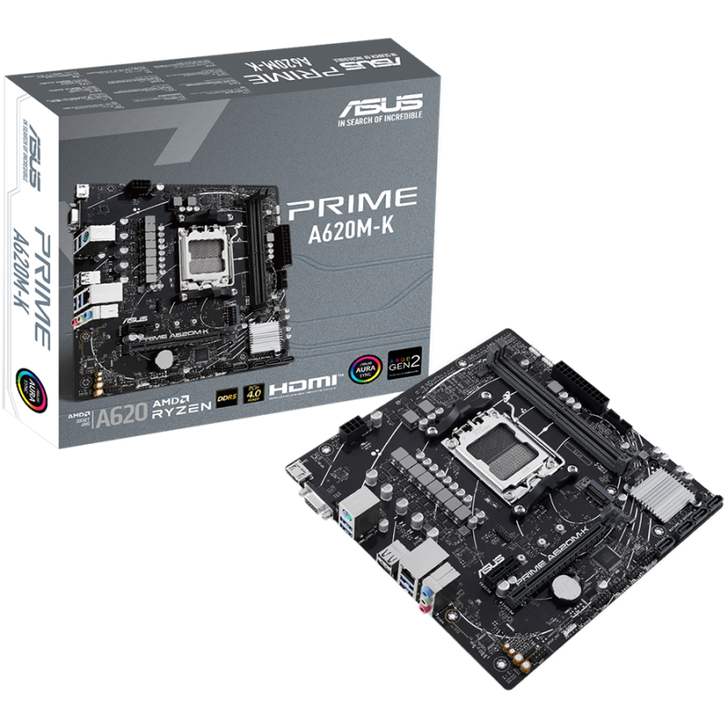 Matična plošča ASUS PRIME A620M-K, AM5, mATX, DDR5