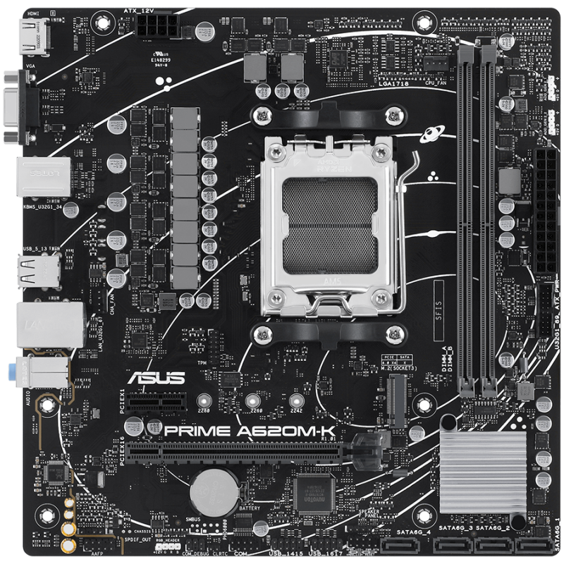 Matična plošča ASUS PRIME A620M-K, AM5, mATX, DDR5