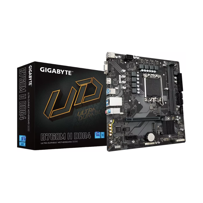Matična plošča GIGABYTE B760M H DDR4 LGA1700, DDR4, mATX
