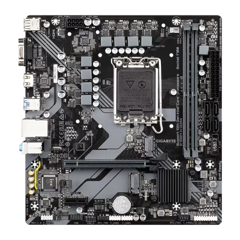 Matična plošča GIGABYTE B760M H DDR4 LGA1700, DDR4, mATX