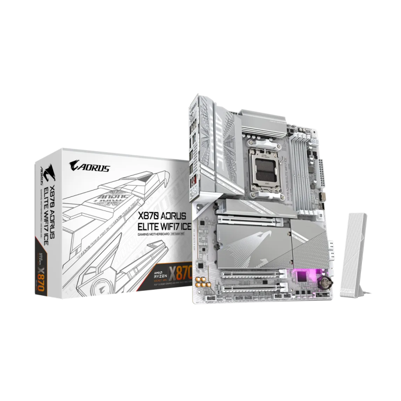 Matična plošča Gigabyte X870 AORUS ELITE ICE WIFI7, DDR5, AM5 ATX