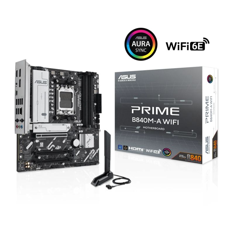 Matična plošča ASUS PRIME B840M-A WIFI, AM5, mATX