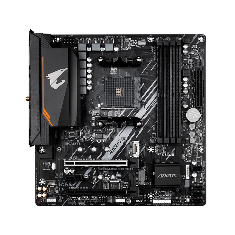Matična plošča GIGABYTE B550M AORUS ELITE AX, DDR4, AM4, mATX