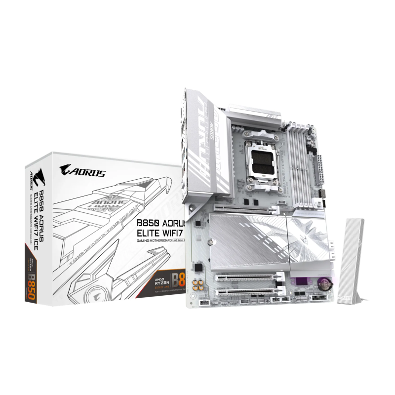 Matična plošča GIGABYTE B850 AORUS ELITE WIFI7 ICE, DDR5, AM5, ATX