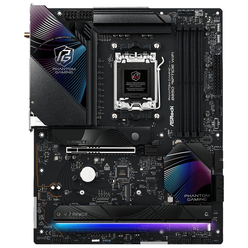 Matična plošča ASROCK Phantom Gaming B850 Riptide WiFi AM5, DDR5, ATX