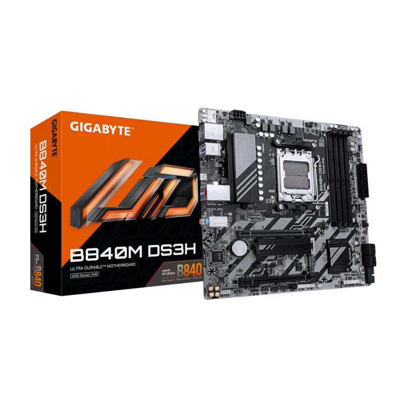 Matična plošča GIGABYTE B840M DS3H, DDR5, AM5 mATX