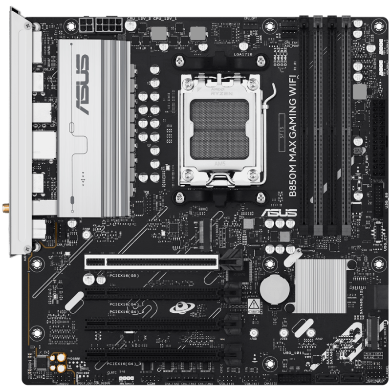 Matična plošča ASUS B850M MAX GAMING WIFI, DDR5, AM5 mATX