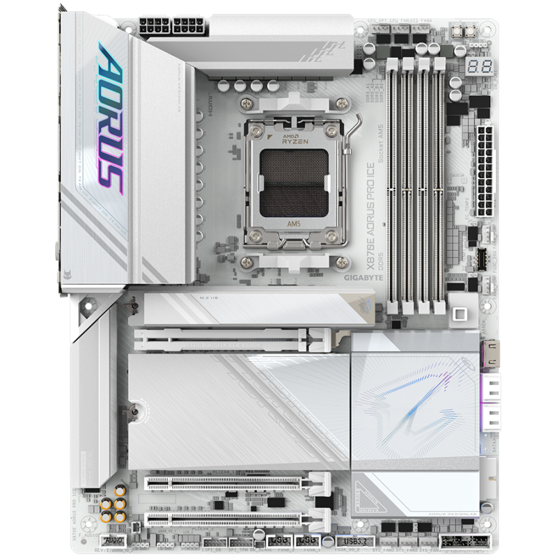 Matična plošča GIGABYTE X870E AORUS PRO ICE, DDR5, AM5, ATX