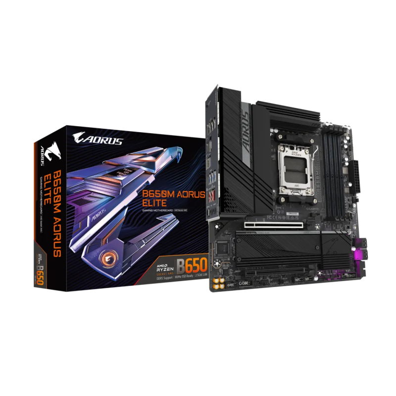 Matična plošča GIGABYTE B650M AORUS ELITE, DDR5, AM5, mATX