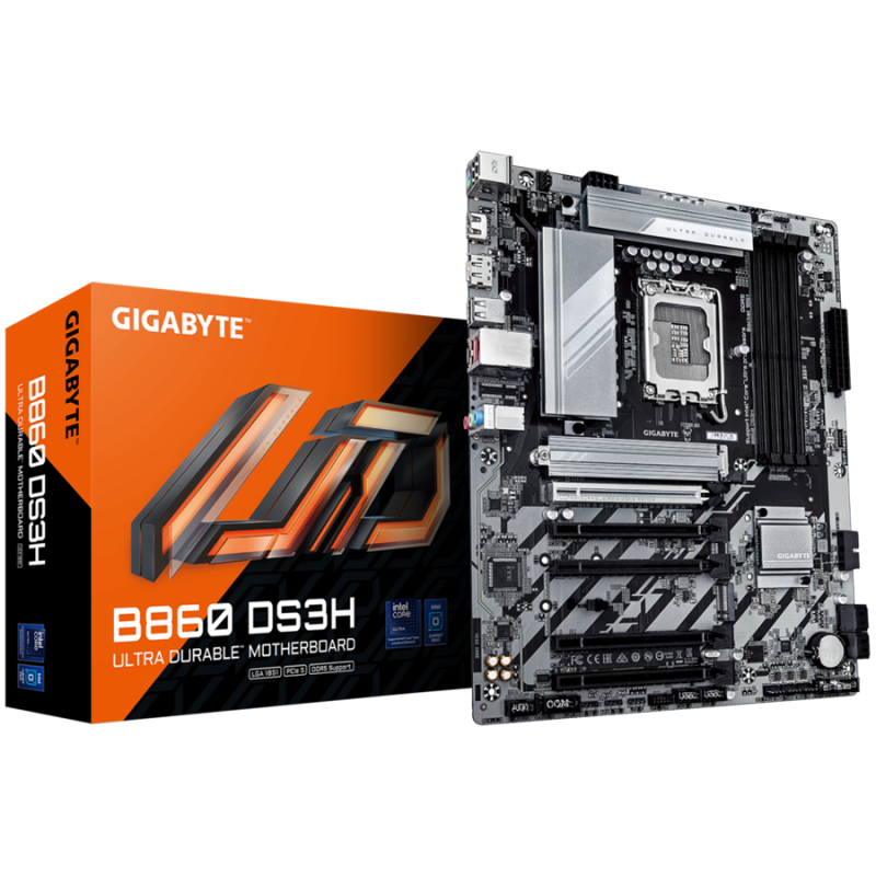 Matična plošča GIGABYTE B860 DS3H, DDR5, LGA1851, ATX
