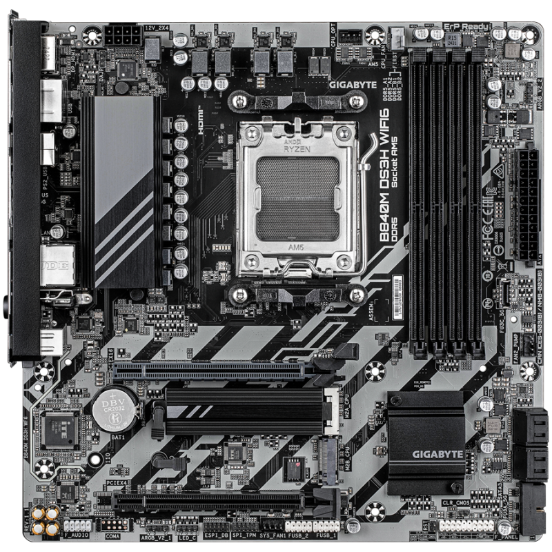 Matična plošča GIGABYTE B840M DS3H WIFI6, AM5, DDR5, mATX