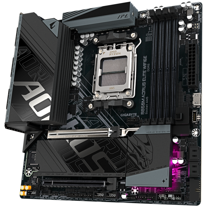 Matična plošča GIGABYTE B850M AORUS ELITE WIFI6E, AM5, DDR5, mATX