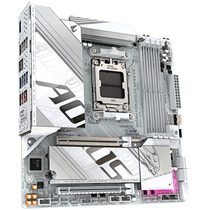 Matična plošča GIGABYTE B850M AORUS ELITE WIFI6E ICE, AM5, DDR5, mATX