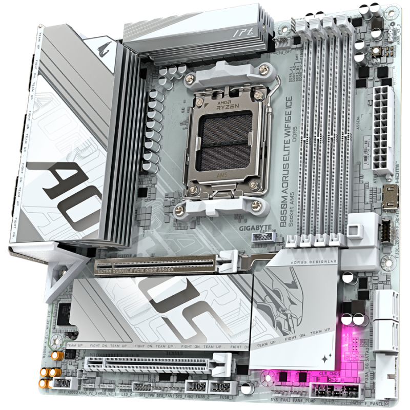 Matična plošča GIGABYTE B850M AORUS ELITE WIFI6E ICE, AM5, DDR5, mATX