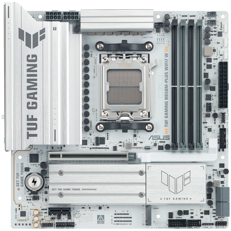 Matična plošča ASUS TUF GAMING B850M-PLUS WIFI7 W, AM5, DDR5, mATX