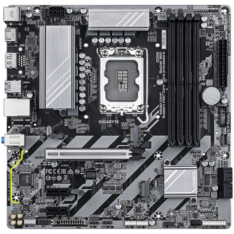 Matična plošča GIGABYTE B860M D3HP, LGA1851, DDR5, mATX