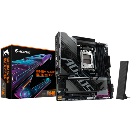 Matična plošča GIGABYTE B840M AORUS ELITE WIFI6E, AM5, DDR5, mATX