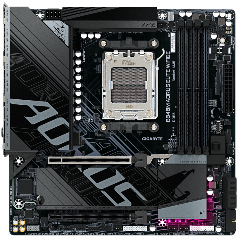 Matična plošča GIGABYTE B840M AORUS ELITE WIFI6E, AM5, DDR5, mATX