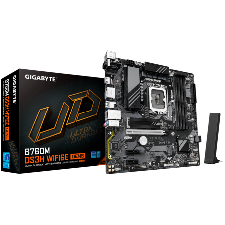 Matična plošča GIGABYTE B760M DS3H WIFI6E GEN5, LGA1700, DDR5, mATX