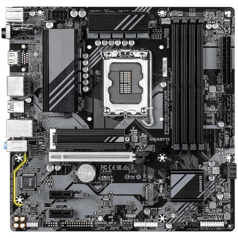 Matična plošča GIGABYTE B760M DS3H WIFI6E GEN5, LGA1700, DDR5, mATX