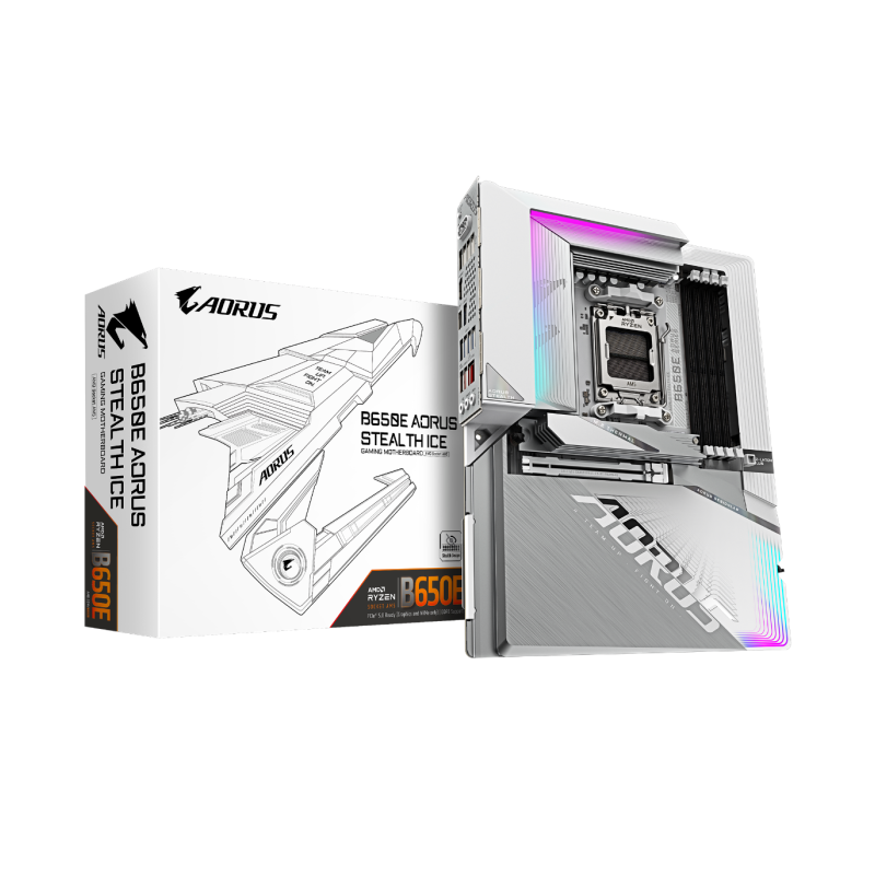 Matična plošča GIGABYTE B650E A STEALTH ICE, DDR5, AM5, ATX