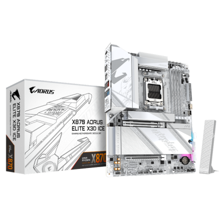 Matična plošča GIGABYTE X870 AORUS ELITE X3D ICE, DDR5, AM5, ATX