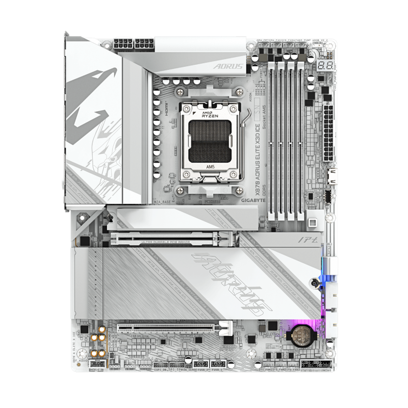Matična plošča GIGABYTE X870 AORUS ELITE X3D ICE, DDR5, AM5, ATX