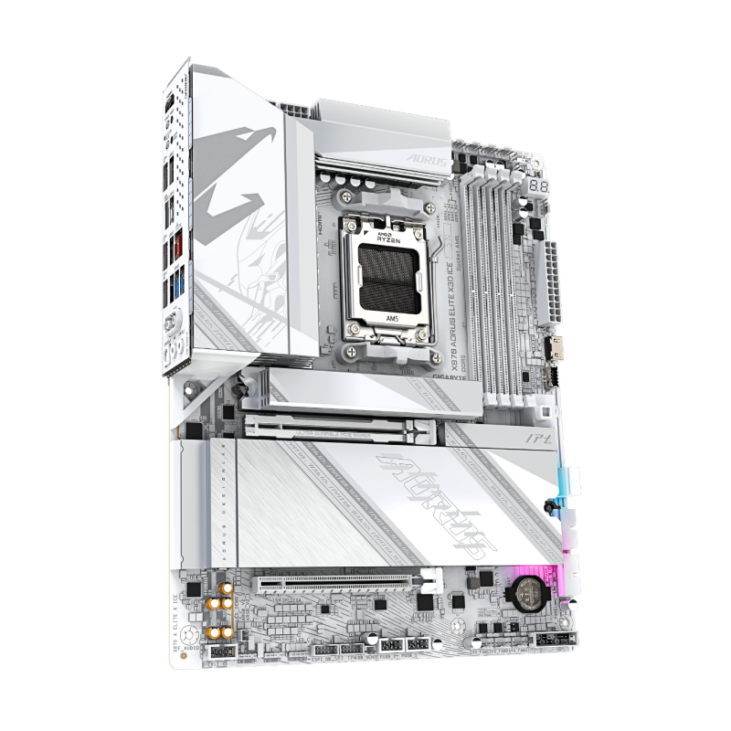 Matična plošča GIGABYTE X870 AORUS ELITE X3D ICE, DDR5, AM5, ATX