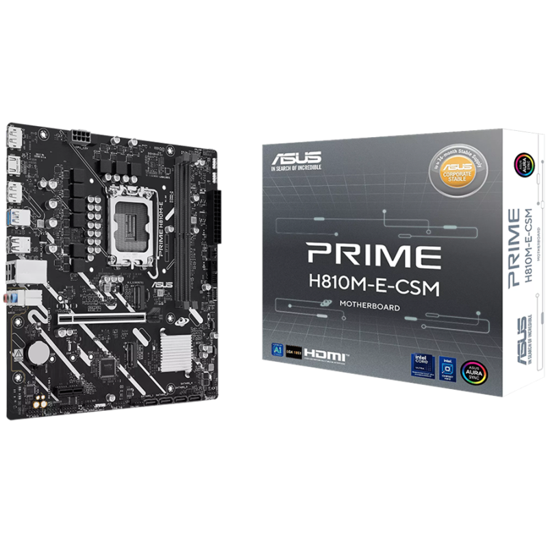 Matična plošča ASUS PRIME H810M-E-CSM, DDR5, LGA1851, mATX