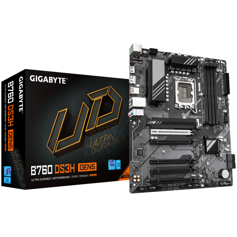 Matična plošča GIGABYTE B760 DS3H GEN5, DDR5, LGA1700, ATX