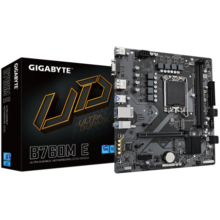 Matična plošča GIGABYTE B760M E, DDR5, LGA1700, mATX