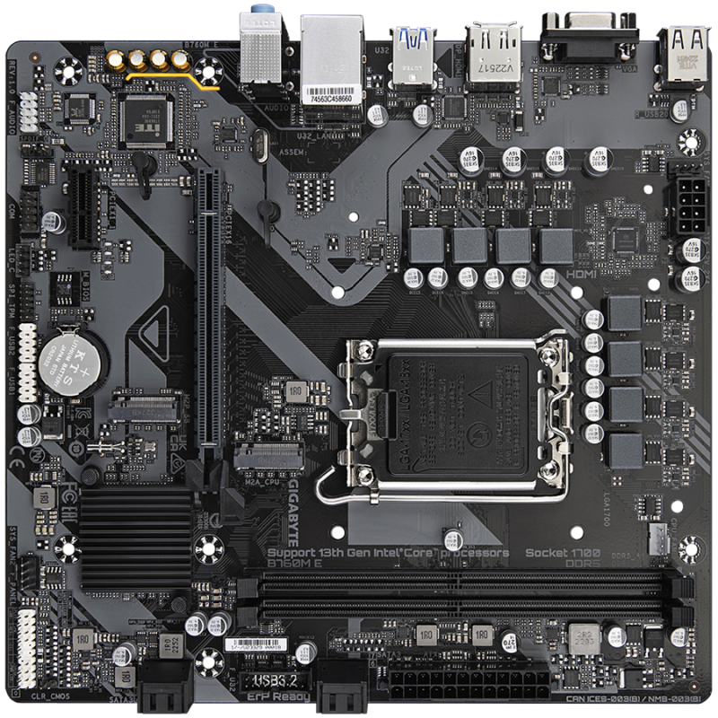 Matična plošča GIGABYTE B760M E, DDR5, LGA1700, mATX