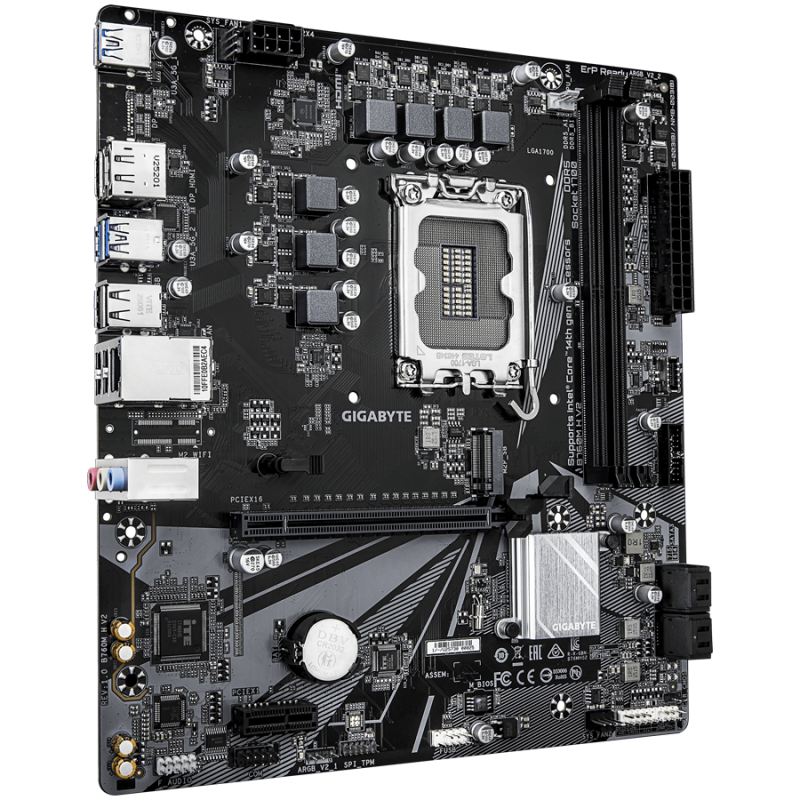 Matična plošča GIGABYTE B760M H V2, DDR5, LGA1700, mATX