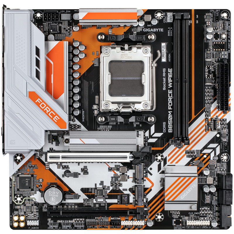 Matična plošča GIGABYTE B850M FORCE WIFI6E, DDR5, AM5, mATX