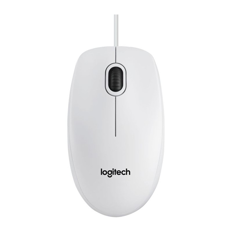 Miška USB Logitech B100, bela