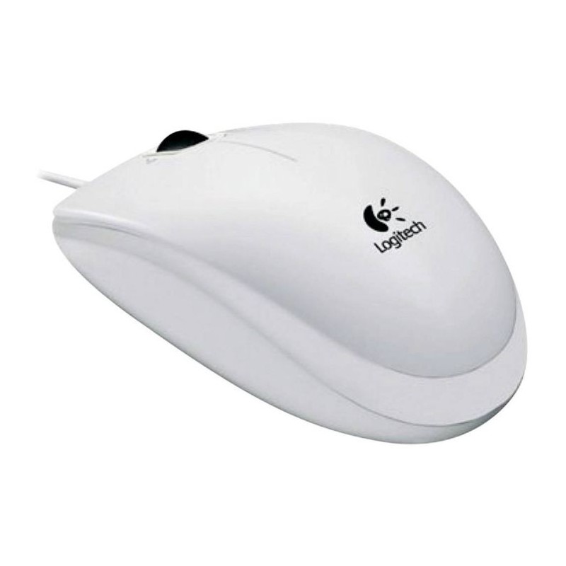 Miška USB Logitech B100, bela