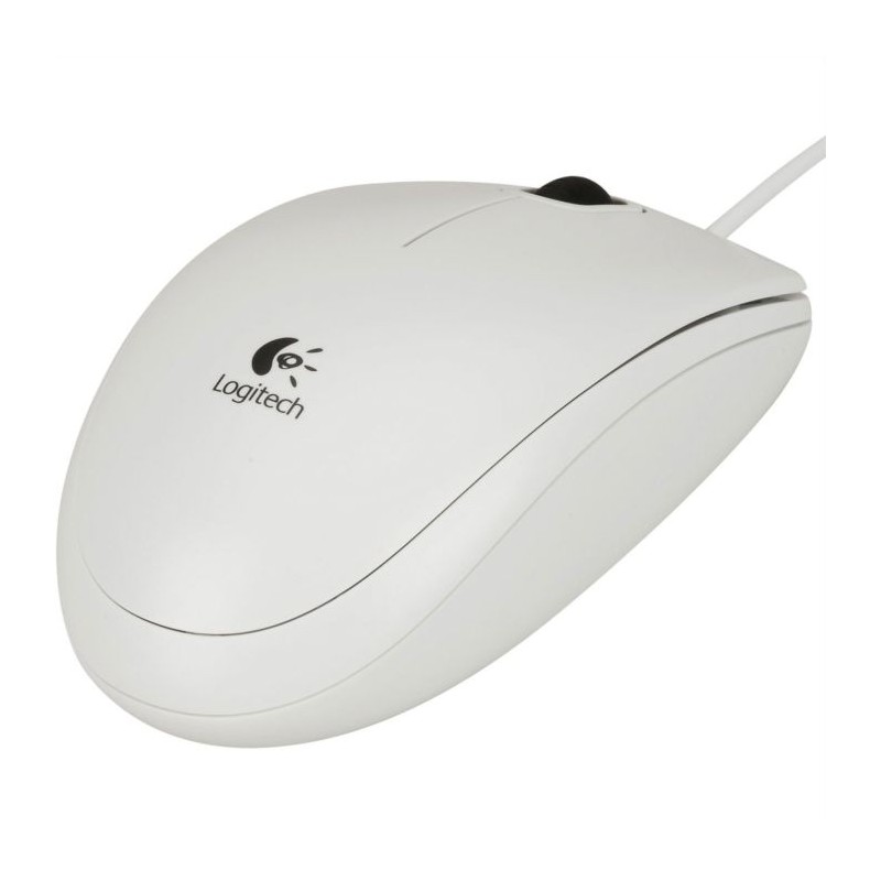 Miška USB Logitech B100, bela