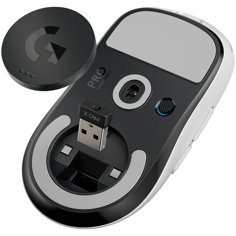 Miška Logitech G PRO X SUPERLIGHT Wireless, bela