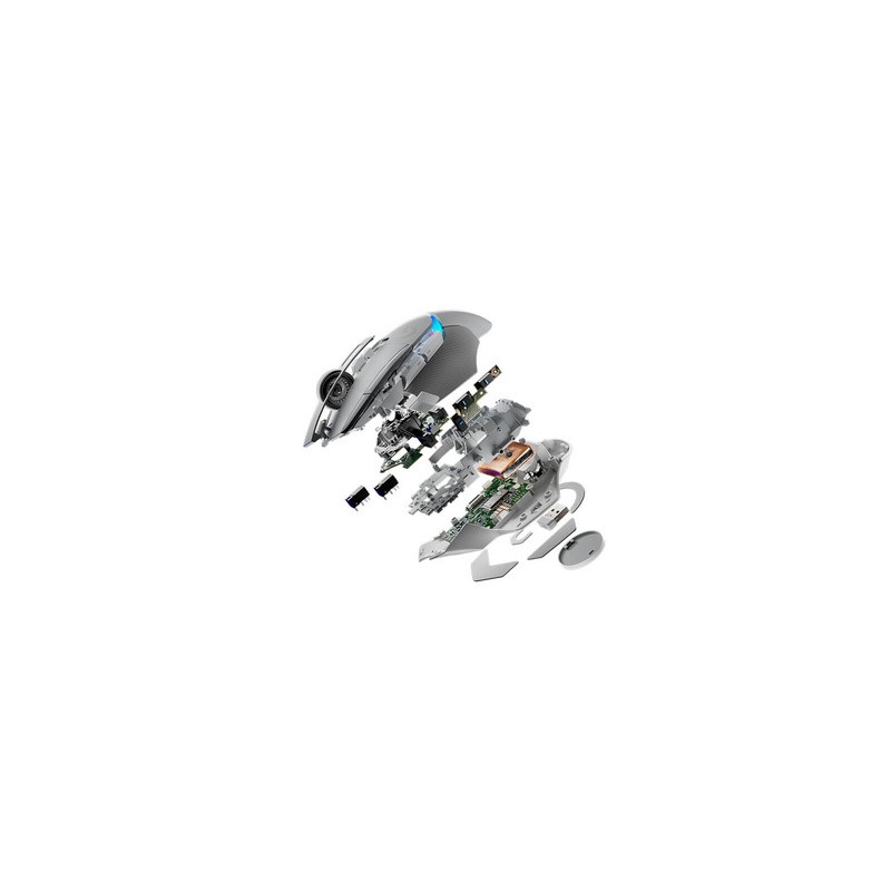 Miška Logitech G502 X PLUS, Wireless, RGB, bela