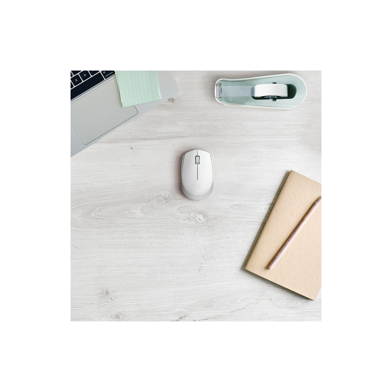 Miška Logitech M171 Wireless, bela