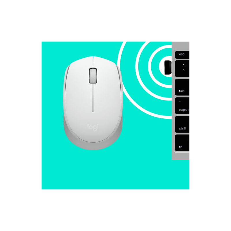 Miška Logitech M171 Wireless, bela