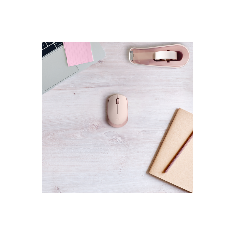Miška Logitech M171 Wireless, roza