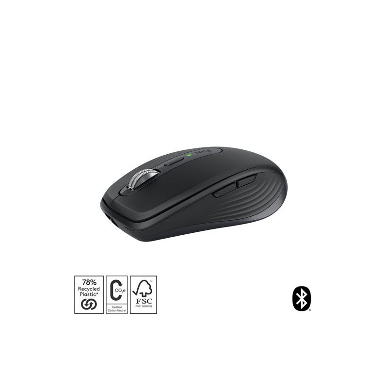 Miška Logitech MX Anywhere 3S, Bluetooth, DarkField laser, grafitna