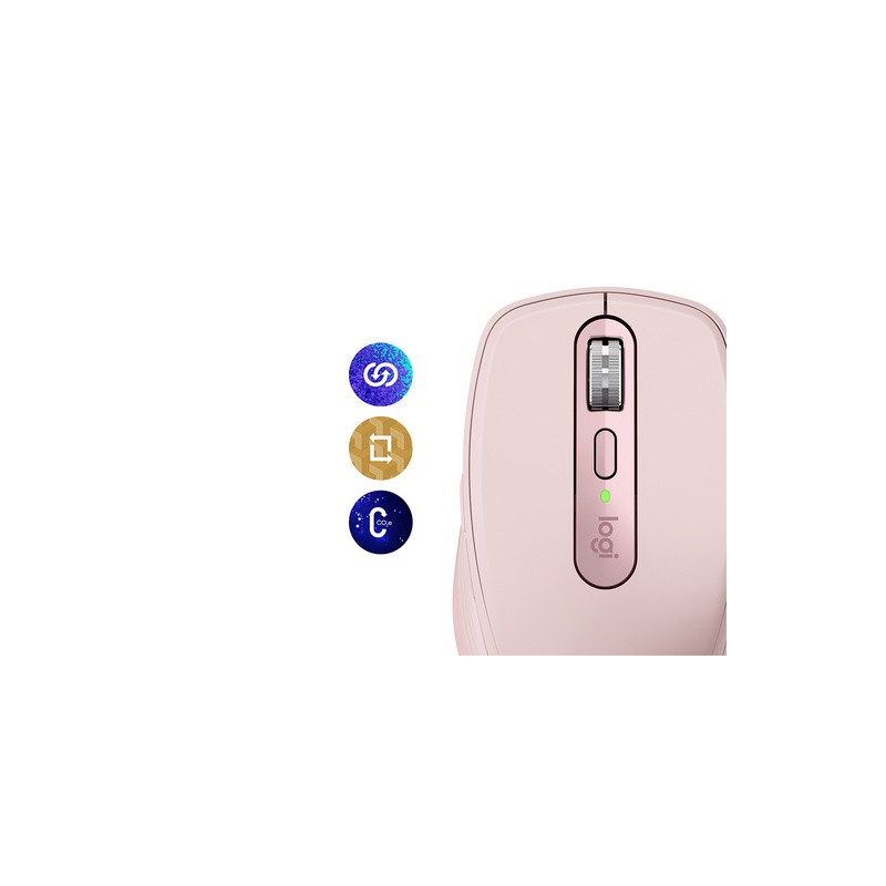 Miška Logitech MX Anywhere 3S, Bluetooth, DarkField laser, roza