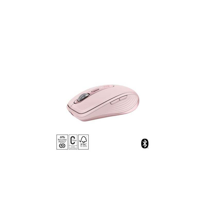 Miška Logitech MX Anywhere 3S, Bluetooth, DarkField laser, roza